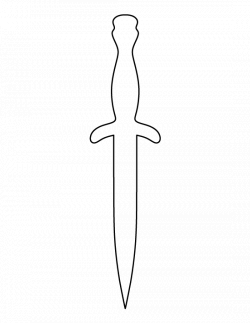 Dagger pattern. Use the printable outline for crafts, creating ...