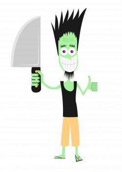 Clipart - Man with knife
