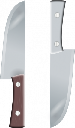 OnlineLabels Clip Art - Two Knifes