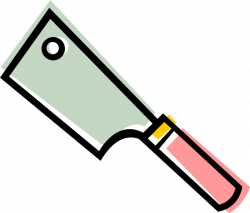Kitchen Meat Cleaver - Vector Image