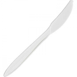 Vital Medium Weight Plastic Knife, White, 1000 ct
