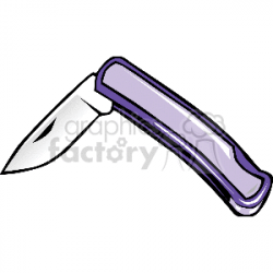 A Single Pocket Knife clipart. Royalty-free clipart # 156806