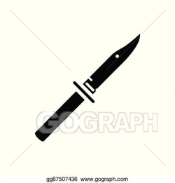 EPS Illustration - Hunting knife icon, simple style. Vector ...