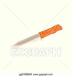Vector Art - Small hand knife cold weapon. EPS clipart ...