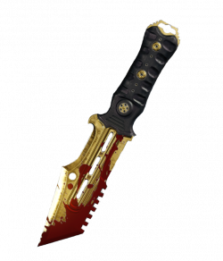 Gold Knife with Blood on blade (Black Ops 3) : cutouts