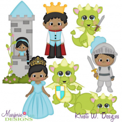 Kingdom Friends-African American Clipart-Instant Download-Digital  Clipart-Princess-Prince-Castle-Dragon-Knight