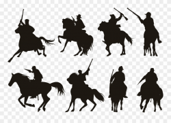 Knight Cavalry Black Transprent - Cavalry Silhouette Png ...