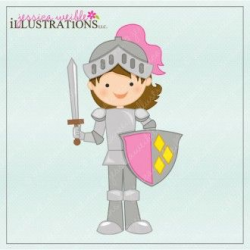 Girl Knight Clipart Graphic Image | PRINCESS PARTY | Fairy ...