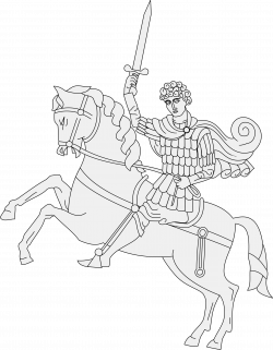 Clipart - Knight on horseback 6