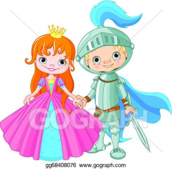Vector Stock - medieval lady and knight. Clipart ...