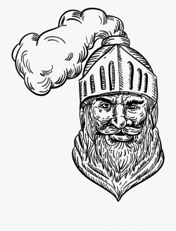 Old Knight Head Drawing Example Image - Medieval Soldier ...