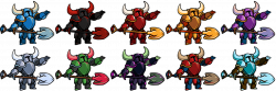 Shovel Knight - Color Variations *Update* by Thelimomon on DeviantArt