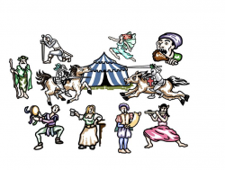 RENAISSANCE CLIPART - Printable Ren faire Knights, Fairies, and Villager  characters hand drawn icons