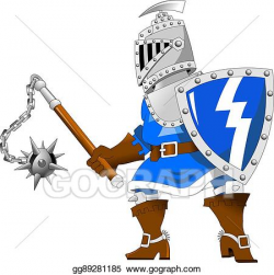 Stock Illustration - Knight with steel mace. Clipart ...