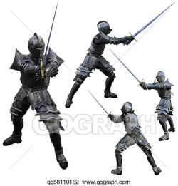 Drawing - Knight swordsman. Clipart Drawing gg58110182 - GoGraph