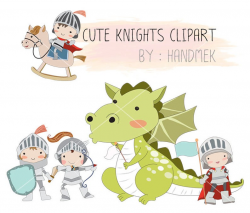 Knights Clipart, dragon clipart Instant Download PNG file - 300 dpi