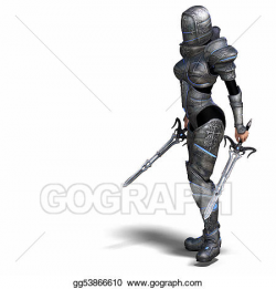 Drawing - Female fantasy knight. Clipart Drawing gg53866610 ...