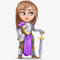 Knight Clipart Warrior - Female Knight Cartoon #122209 ...