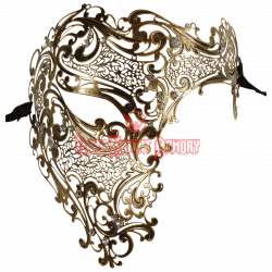 Vintage Gold Venetian Phantom Mask - KA-1022 from Dark Knight Armoury