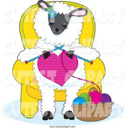 sheep and yarn clipart | Cartoon Vector Clip Art of a Cute ...