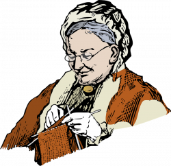 28+ Collection of Grandma Knitting Clipart | High quality, free ...