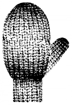 Clipart - Mitten With Knitted Texture