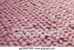 Drawing - Texture of pink knit blanket. large knitting ...