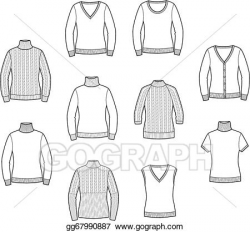 Vector Illustration - Knitted jumpers. EPS Clipart ...