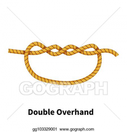 EPS Illustration - Double overhand sea knot. bright colorful ...