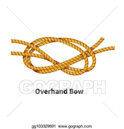 EPS Illustration - Overhand bow sea knot. bright colorful ...