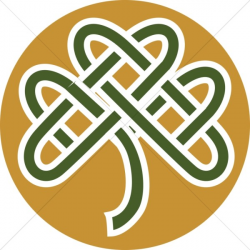 Colored Celtic Knot Shamrock | Lay Holiday Clipart