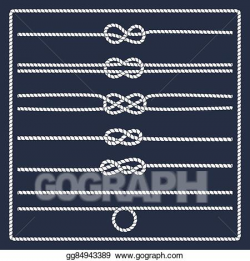 Vector Illustration - marine rope knot. Stock Clip Art ...