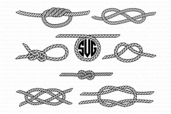 Nautical Knots SVG, Sea Knots files for Silhouette Cameo and ...