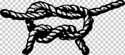 Knot Rope PNG, Clipart, Bight, Black And White, Bowline ...