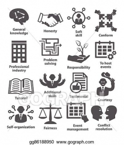 Vector Clipart - Business management icons. pack 22. Vector ...