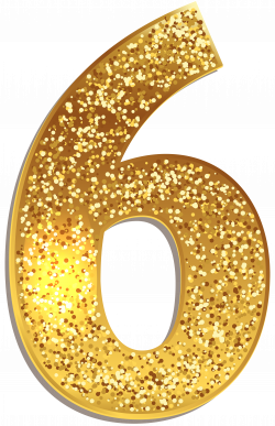 Number Six Gold Shining PNG Clip Art Image | Gallery Yopriceville ...