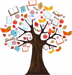 Book Tree Reading Clip art - Color book knowledge tree vector ...