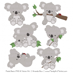Cute Koala Clipart and Patterns