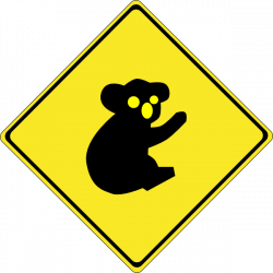 Warning Koalas Ahead Clip Art at Clker.com - vector clip art online ...