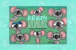 Koala Clipart, Funny Koala Clipart, Crazy Koala Clipart, Cartoon Clipart,  Hilarious Koala, Animal clipart, Wacky Koala, Commercial Use