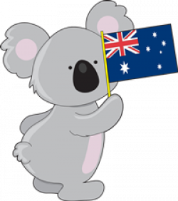 Icon Of A Koala Holding An Aussie Flag | Tattoos | Australia ...