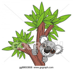 Stock Illustration - Happy adult gray koala. Clipart ...
