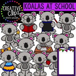 Koalas at School {Creative Clips Clipart}