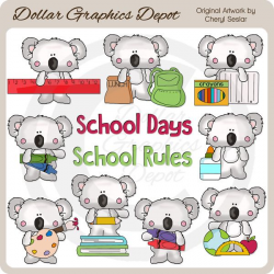Little Koala - School Days - Clip Art - *DGD Exclusive ...