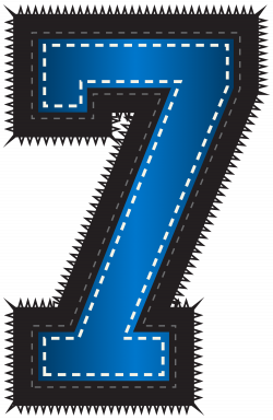 Blue Sport Style Number Seven PNG Clip Art Image | Gallery ...