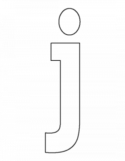 Lowercase letter J pattern. Use the printable outline for crafts ...