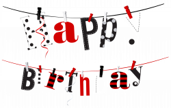 Happy Birthday Streamer Transparent PNG Clip Art Image | Gallery ...