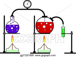 Vector Stock - Chemical reaction. Clipart Illustration ...