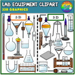 Lab Equipment Clipart (2D & 3D)