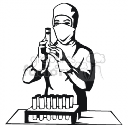 Black and white lab tech clipart. Royalty-free clipart # 160603